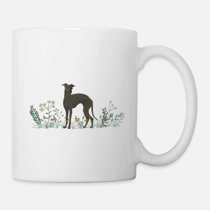 Windspiel auf Wiese - Tasse - Weiß
