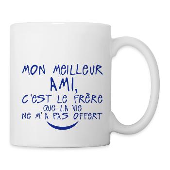 meilleur ami frere vie offert citation - Mug blanc - blanc - Droite