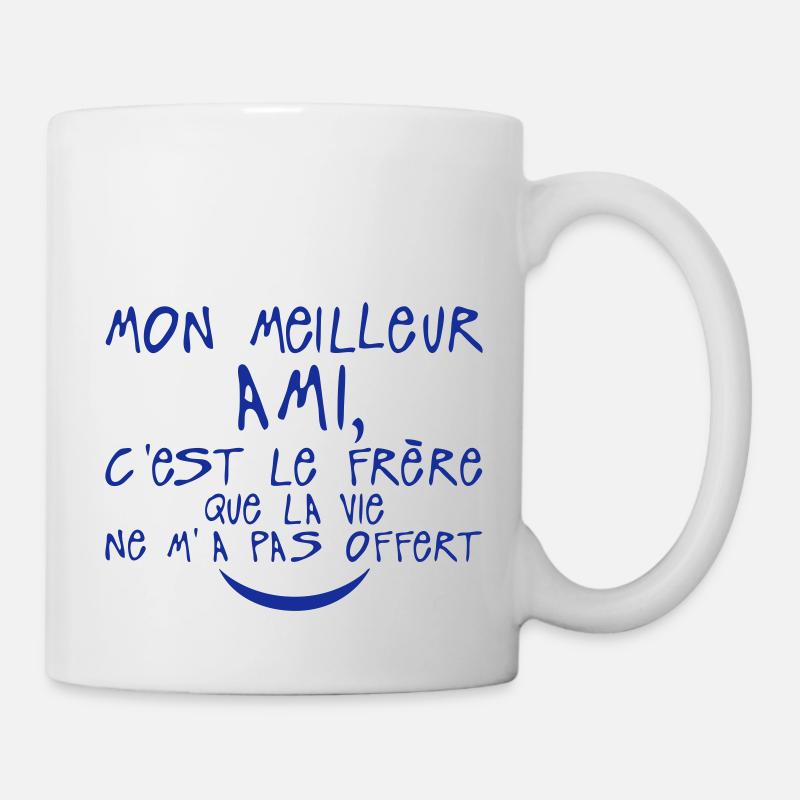 meilleur ami frere vie offert citation - Mug blanc - blanc