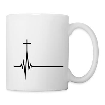 la fréquence des impulsions en direct Pulsschlag b - Mug blanc - blanc - Droite