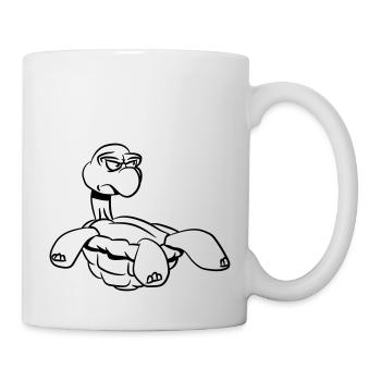 Turtle funny cute kids - Mug - white - Right