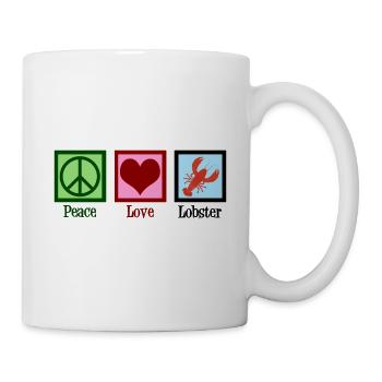 Peace Love Lobster - Mug - white - Right
