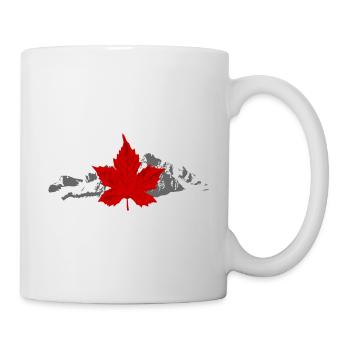 Canada - Maple Leaf & Mountain - Tasse - Weiß - Rechts