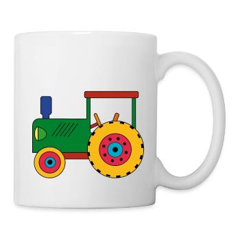 Traktor Spielzeug Trekker - Tasse - Weiß - Rechts