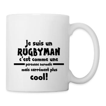 un rugbyman - Mug blanc - blanc - Droite