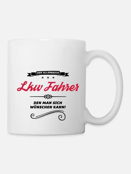 lkw fahrer der allerbeste - Tasse - Weiß