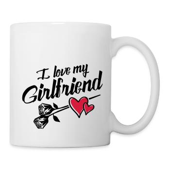 i love my girlfriend - Tasse - Weiß - Rechts