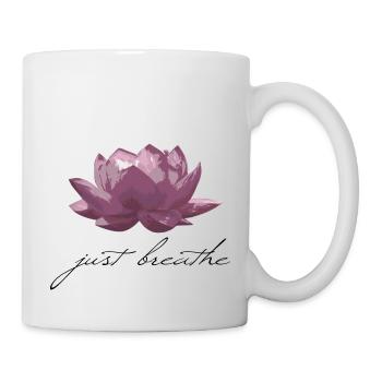 Fleur de lotus respire - Mug blanc - blanc - Droite