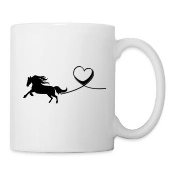 Amour coeur de cheval - Mug blanc - blanc - Droite