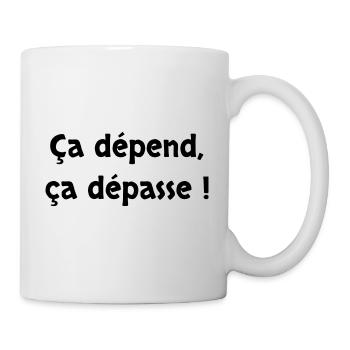 Ça dépend ça dépasse ! Le Père Noël est une ordure - Mug blanc - blanc - Droite