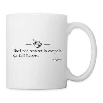 Faut pas respirer la compote - Mug blanc - blanc - Droite