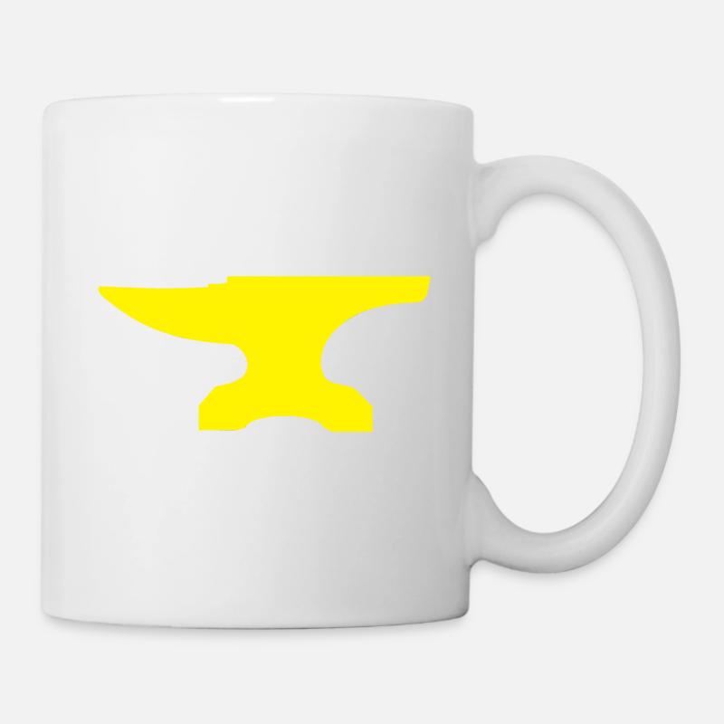 Enclume jaune - Mug blanc - blanc