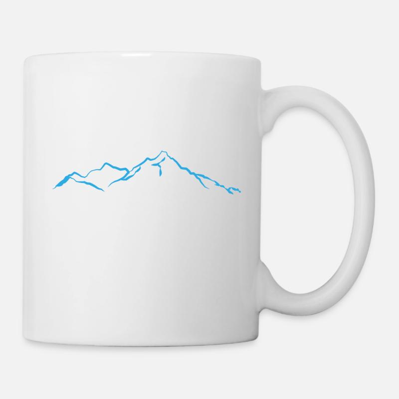 Mountains light blue - Mug - white