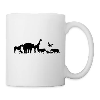Silhouettes of animals - Mug - white - Right