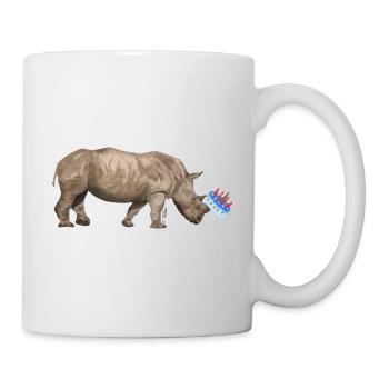 Rhinocéros d'anniversaire - Mug blanc - blanc - Droite