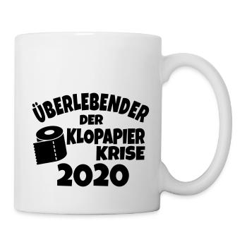 Überlebender der KLOPAPIER KRISE 2020 - Tasse - Weiß - Rechts