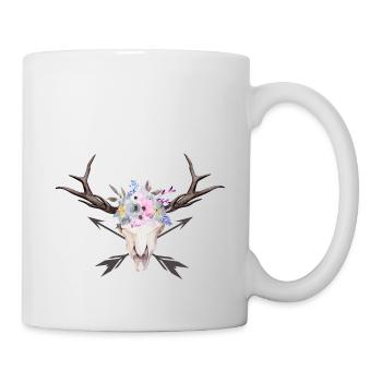 Customizable Boho Scull Flower Arrow - Mug - white - Right