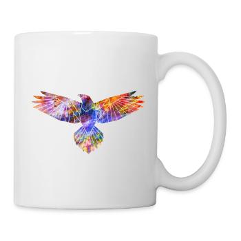 Silhouette géométrique abstraite aigle - Mug blanc - blanc - Droite