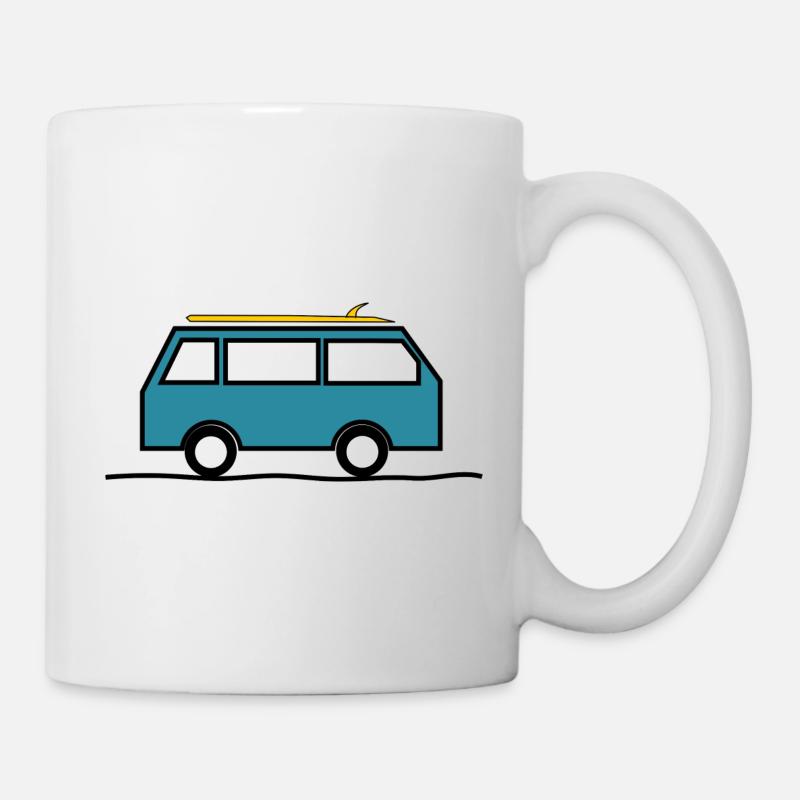 Surf. Vacances. Sport. Van. - Mug blanc - blanc