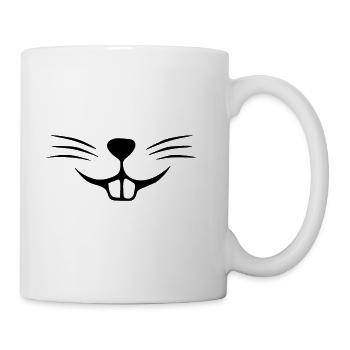 Hasengesicht. Hasennase. Hasenzähne - Tasse - Weiß - Rechts