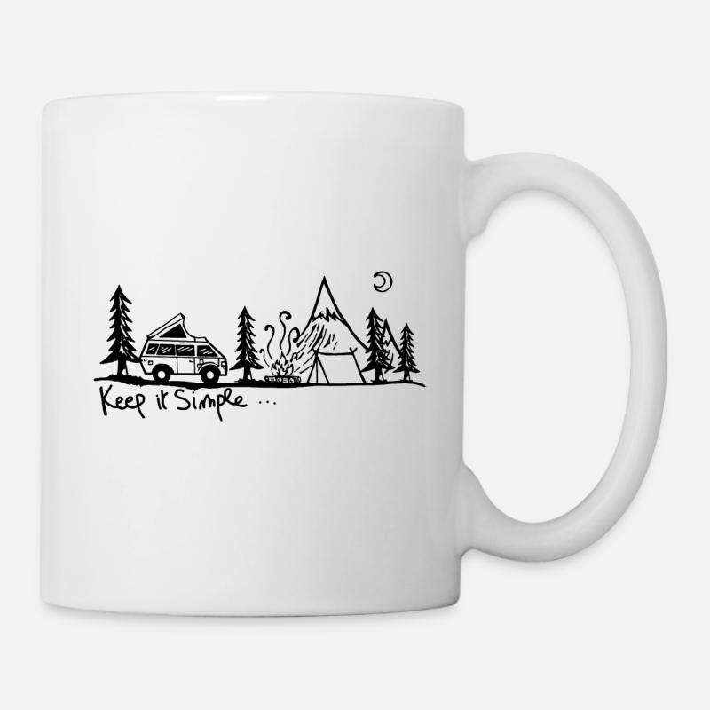 halte es einfach - Tasse - Weiß
