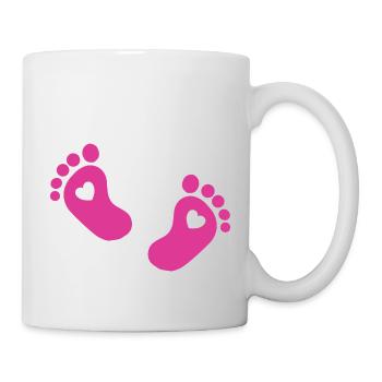 Baby feet baby foot pink - Mug - white - Right