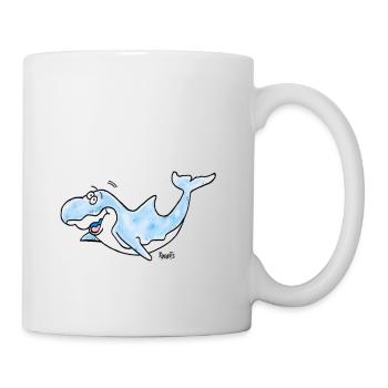Dolphin funny cartoon - Mug - white - Right