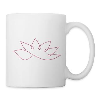 Lotus aus einem Strich - Tasse - Weiß - Rechts