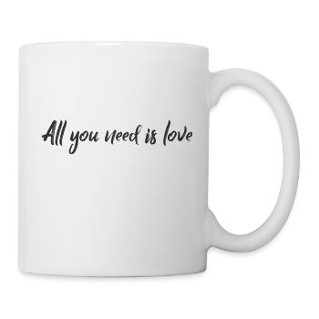 Tout ce dont tu as besoin c'est de l'amour - Mug blanc - blanc - Droite