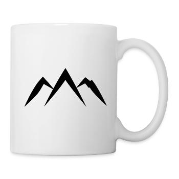 Montagnes stylisées - randonnée - nature - géométrique - Mug blanc - blanc - Droite