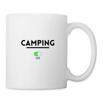 Camping. Wohnmobil-T-Shirt - Tasse - Weiß - Rechts