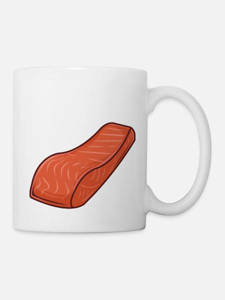Saumon - Mug blanc - blanc