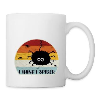 I Think I Spider Retro Ich Glaub Ich Spinne Fliege - Tasse - Weiß - Rechts