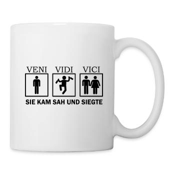 Junggesellenabschied Junggesellen lustig Poltern - Tasse - Weiß - Rechts