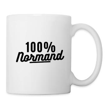 100% normand. t-shirt normandie - Mug blanc - blanc - Droite