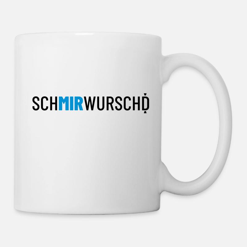 Schmirwurschd (schwarz) - Tasse - Weiß
