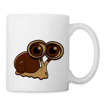 Escargot drôle gros - Mug blanc - blanc - Droite