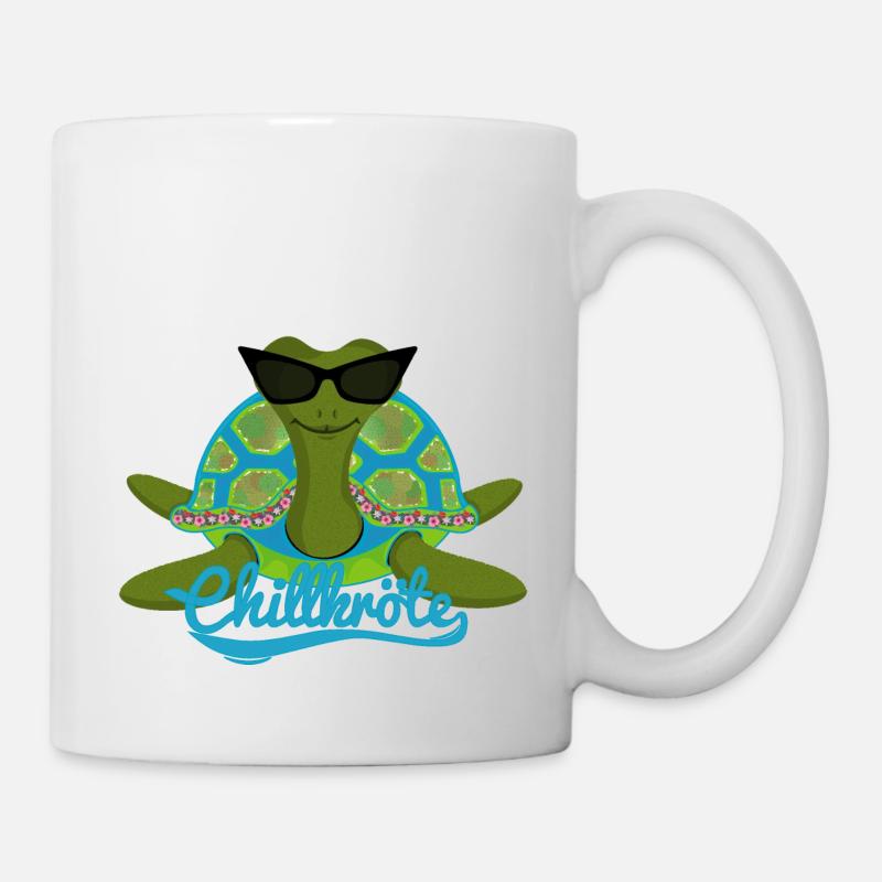 Schildkröte Chillkröte Chill Kröte - Tasse - Weiß