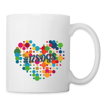 Buntes Herz Punktdesign - 17sdgs - Tasse - Weiß - Rechts