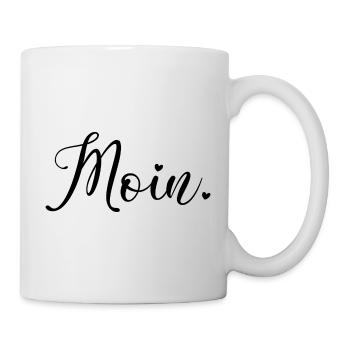 Moin Spruch Begrüßung Norddeutschland - Tasse - Weiß - Rechts