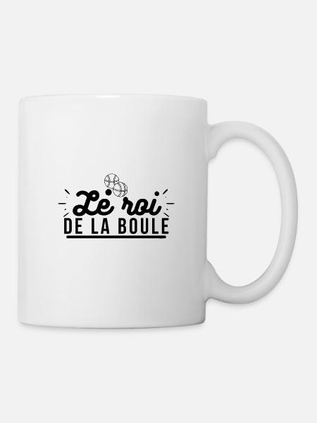 le roi de la boule. t shirt pétanque bouliste - Mug blanc - blanc