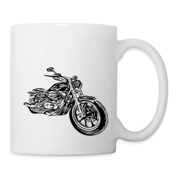 Motorbike heartbeat - Mug - white - Right