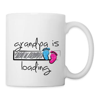 Slogan Opa wird geladen. Opa und Oma werden - Tasse - Weiß - Rechts