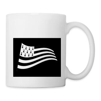 Bretonische Flagge im Wind - Tasse - Weiß - Rechts