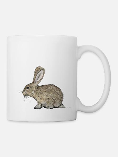 Rabbit/Kaninchen - Tasse - Weiß