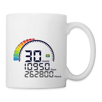 30 ans years compteur anniversaire days vitesse - Mug blanc - blanc - Droite