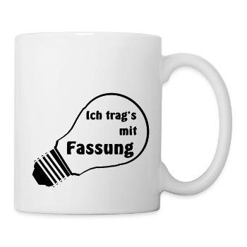ich trage es mit Fassung lockere Einstellung - Tasse - Weiß - Rechts