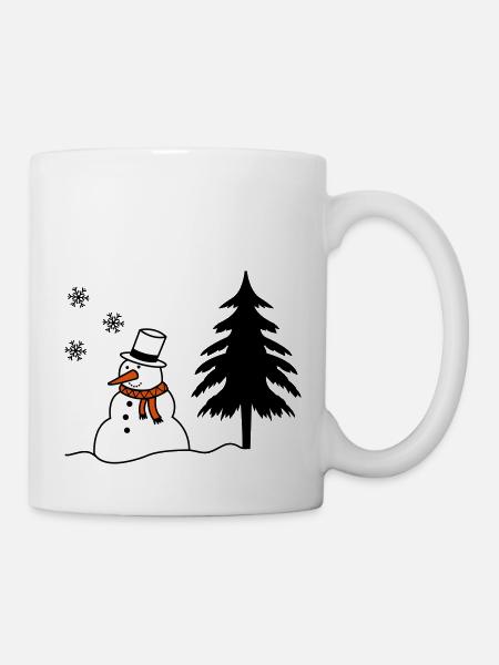 schneemann - Tasse - Weiß