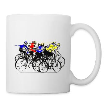 Radfahrer - Tasse - Weiß - Rechts