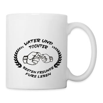 Vater Tocher Beste Freunde fürs Leben - Tasse - Weiß - Rechts